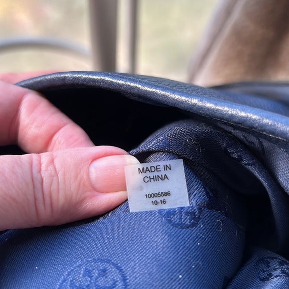 TORY BURCH Leather XL size Royal blue tote - Picture 9 of 11